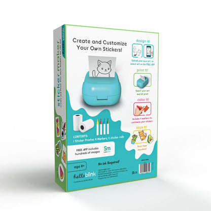 Hello Blink Sticker Maker – Create Your Own Stickers – Minimum Recommended Age Is 8 Year Old and Up.