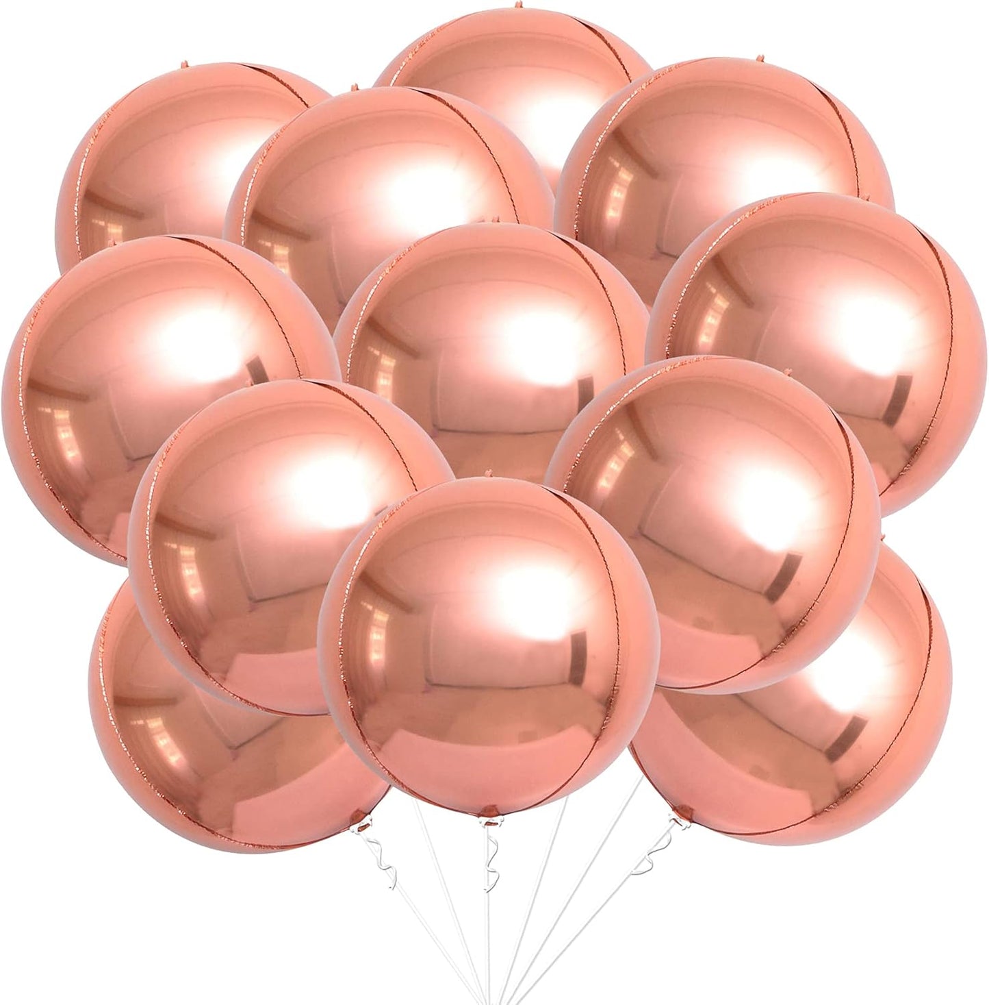 , Giant Rose Gold Balloons - 22 Inch, Pack of 12 | Rose Gold Foil Balloons for Birthday Party Decorations | Mylar Balloon for Birthday, Bridal Shower, Baby Shower, Anniversary Decorations