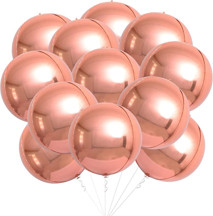 , Giant Rose Gold Balloons - 22 Inch, Pack of 12 | Rose Gold Foil Balloons for Birthday Party Decorations | Mylar Balloon for Birthday, Bridal Shower, Baby Shower, Anniversary Decorations