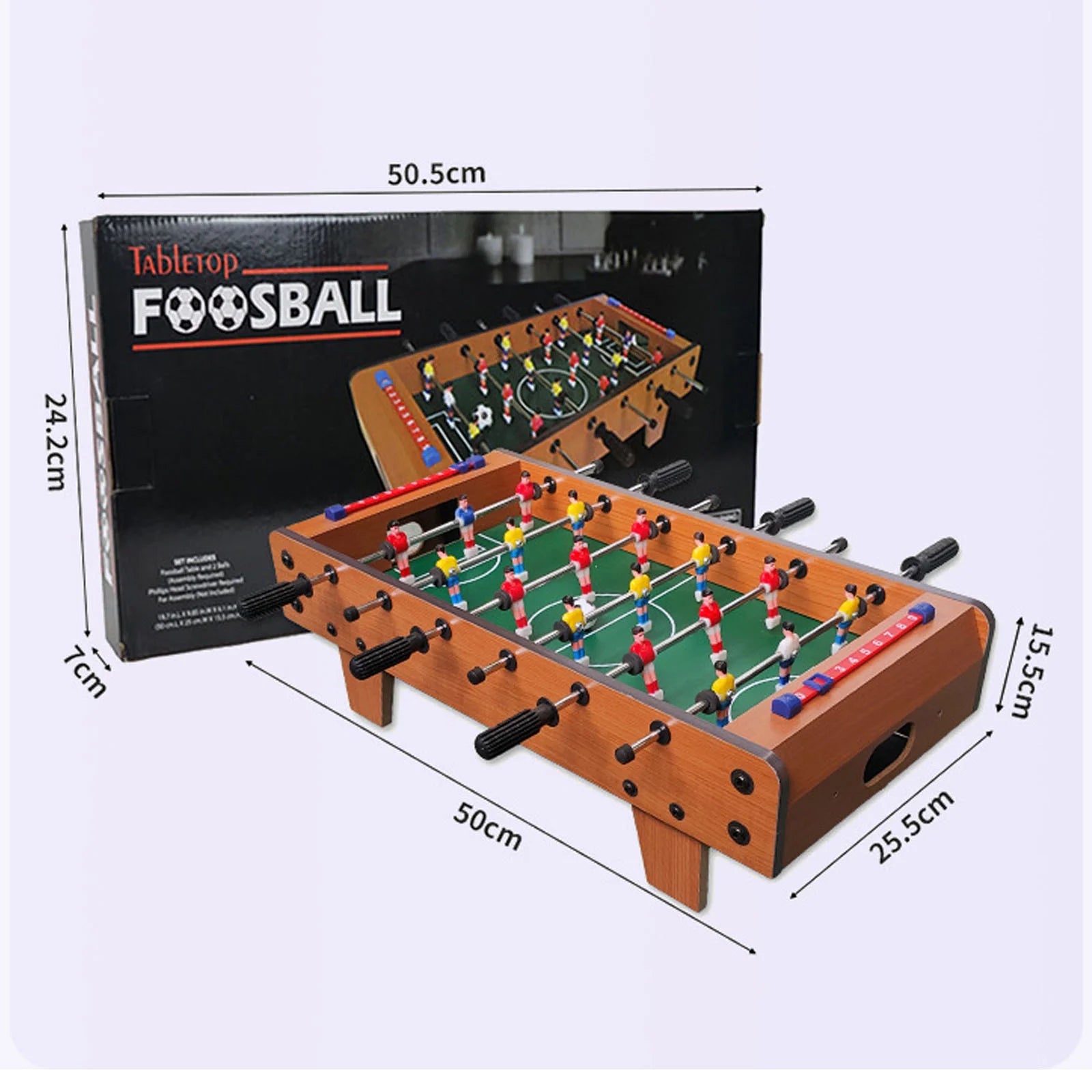 Mini Foosball Table, 20" Mini Tabletop Soccer Game with Score Keeper, Portable Football Game Set, Christmas Gift Football Sports Soccer Game Table for Home, Indoor Game Room, Bars, Party