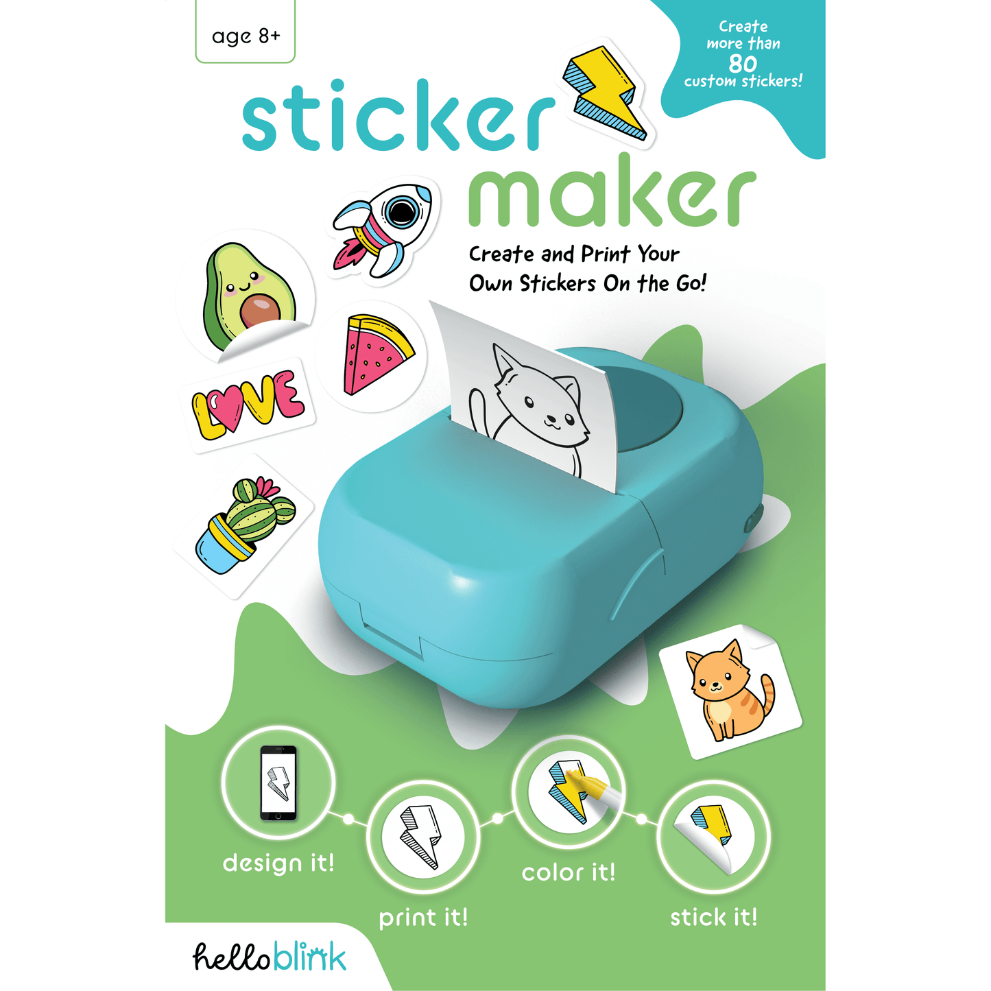 Hello Blink Sticker Maker – Create Your Own Stickers – Minimum Recommended Age Is 8 Year Old and Up.
