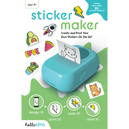 Hello Blink Sticker Maker – Create Your Own Stickers – Minimum Recommended Age Is 8 Year Old and Up.