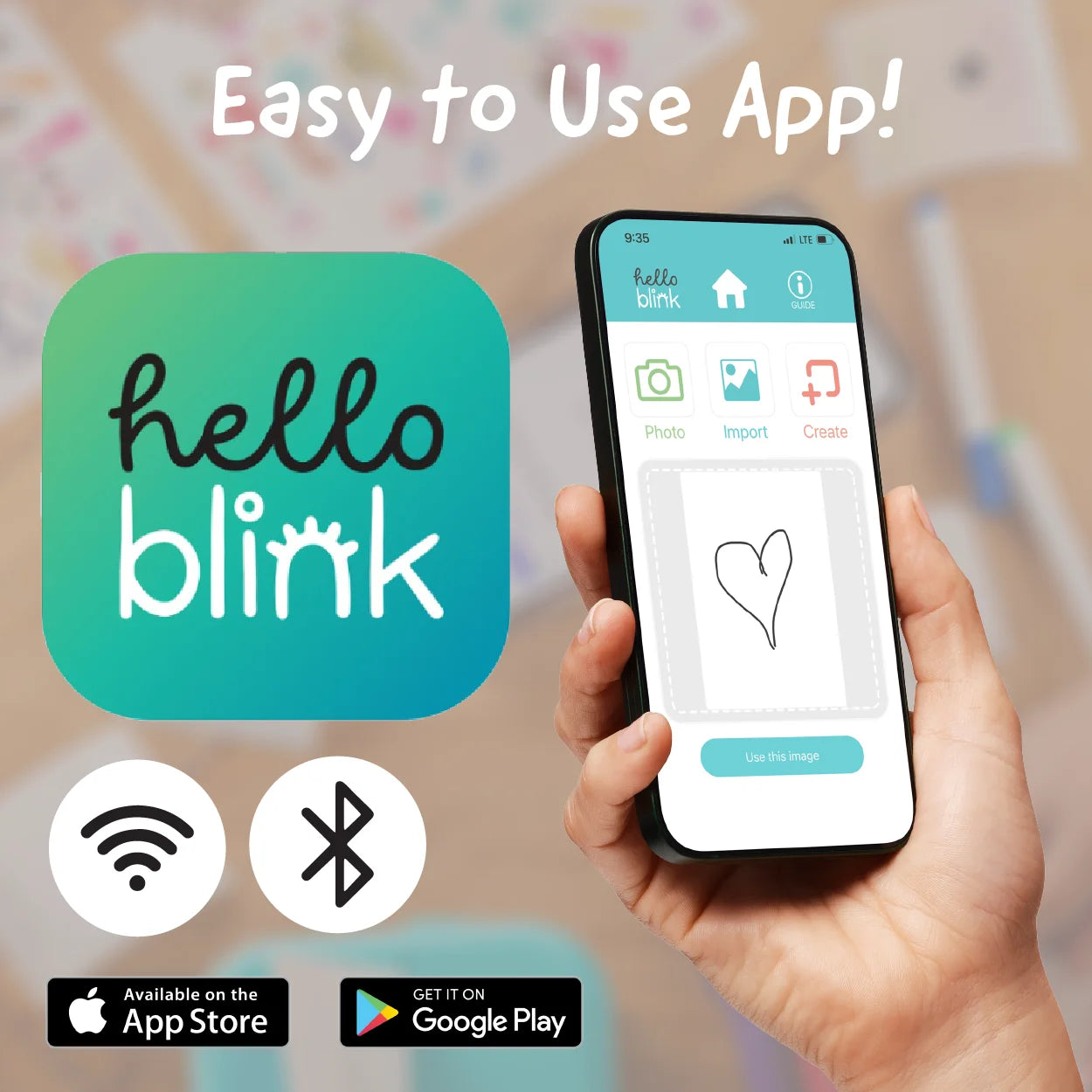 Hello Blink Sticker Maker – Create Your Own Stickers – Minimum Recommended Age Is 8 Year Old and Up.
