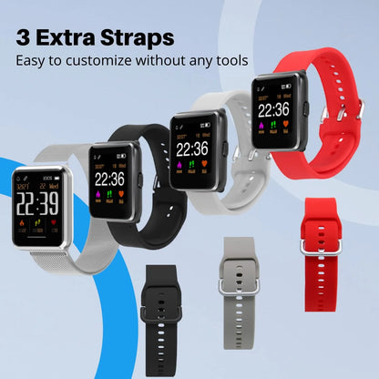 S3 Smart Watch, Fitness Watch for Men, Fitness Tracker & Heart Rate Monitor, IP68 Waterproof Smartwatch, Compatible Android & Ios Smartphone, Touch Screen Watch