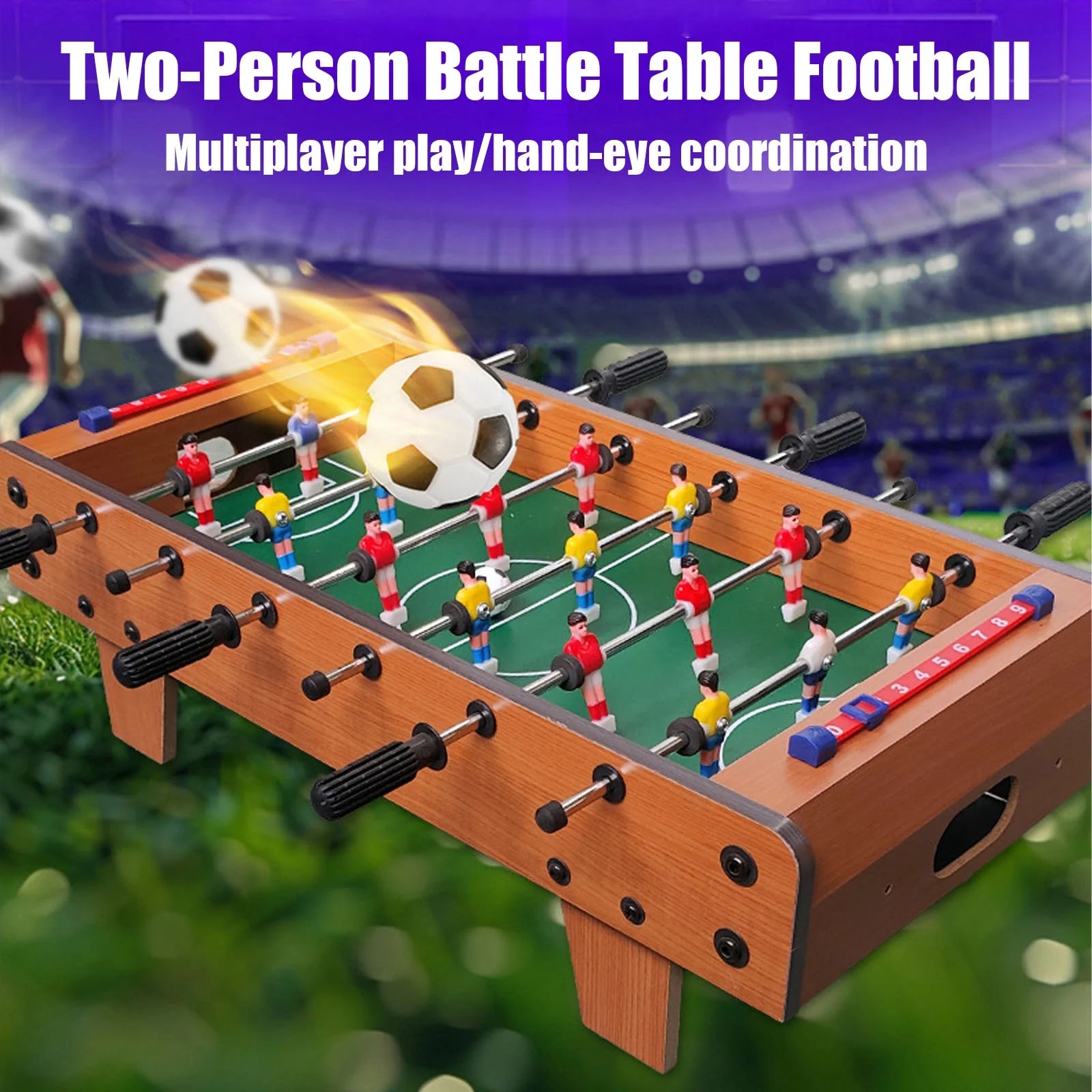 Mini Foosball Table, 20" Mini Tabletop Soccer Game with Score Keeper, Portable Football Game Set, Christmas Gift Football Sports Soccer Game Table for Home, Indoor Game Room, Bars, Party