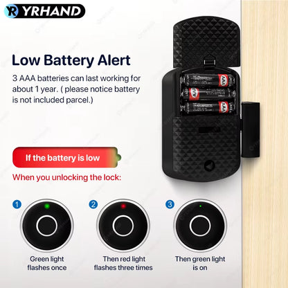 Fingerprint Drawer Lock Fingerprint Cabinet Lock for Valuable Private Storage Home or Office Drawers Cabinets Wardrobes