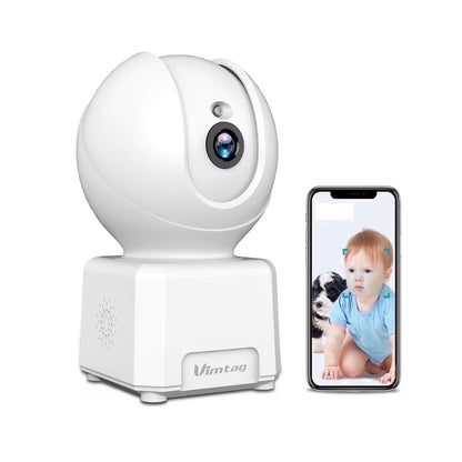 2.5K 5G/2.4Ghz Wifi Pet/Dog/Cat Camera with Phone App, 360° Pan/Tilt Indoor Security Cameras for Home Security, Night Vision, Motion Tracking, 2-Way Audio, Cloud & SD Card Storag, Wired