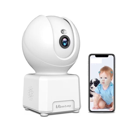2.5K 5G/2.4Ghz Wifi Pet/Dog/Cat Camera with Phone App, 360° Pan/Tilt Indoor Security Cameras for Home Security, Night Vision, Motion Tracking, 2-Way Audio, Cloud & SD Card Storag, Wired