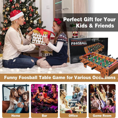 Mini Foosball Table, 20" Mini Tabletop Soccer Game with Score Keeper, Portable Football Game Set, Christmas Gift Football Sports Soccer Game Table for Home, Indoor Game Room, Bars, Party