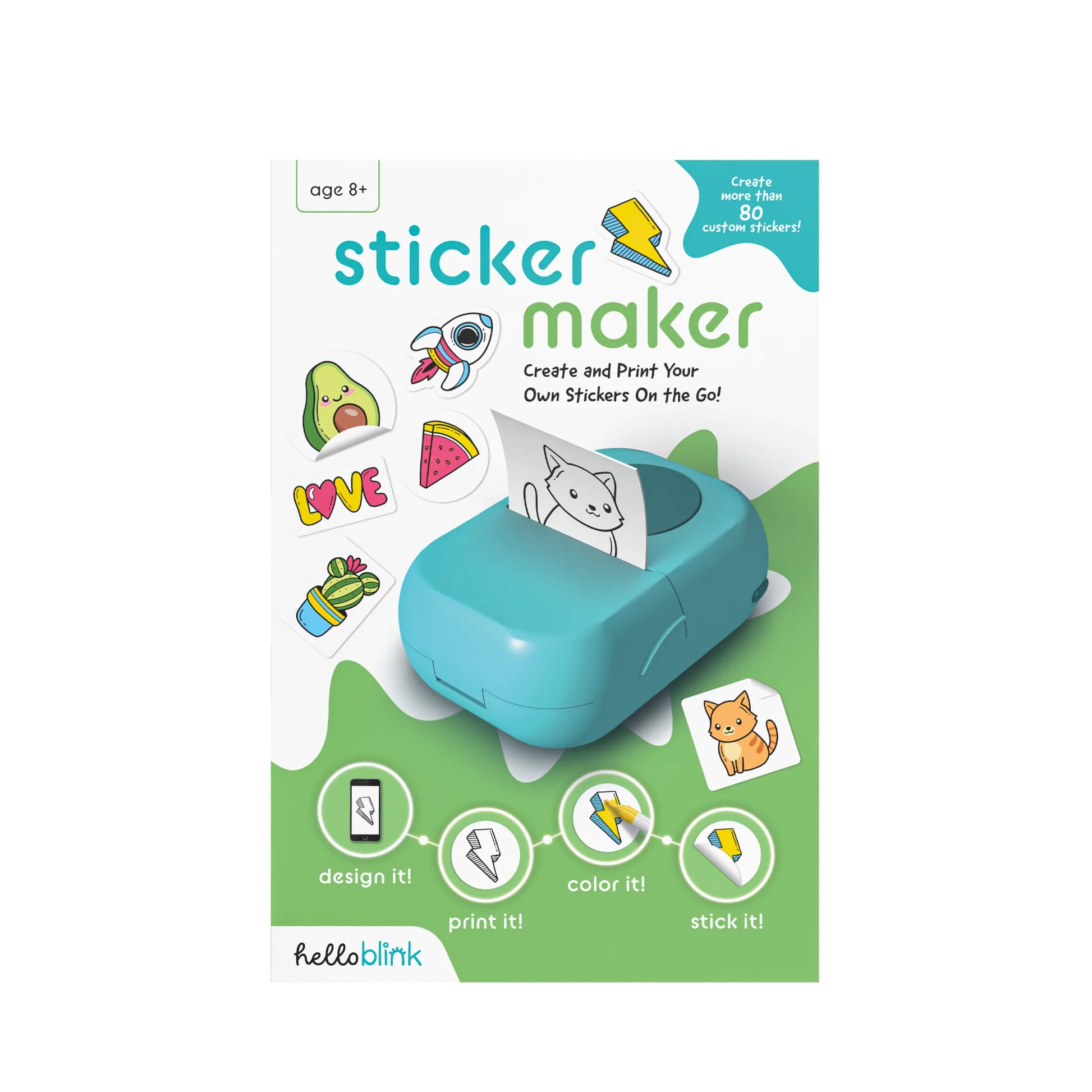 Hello Blink Sticker Maker – Create Your Own Stickers – Minimum Recommended Age Is 8 Year Old and Up.
