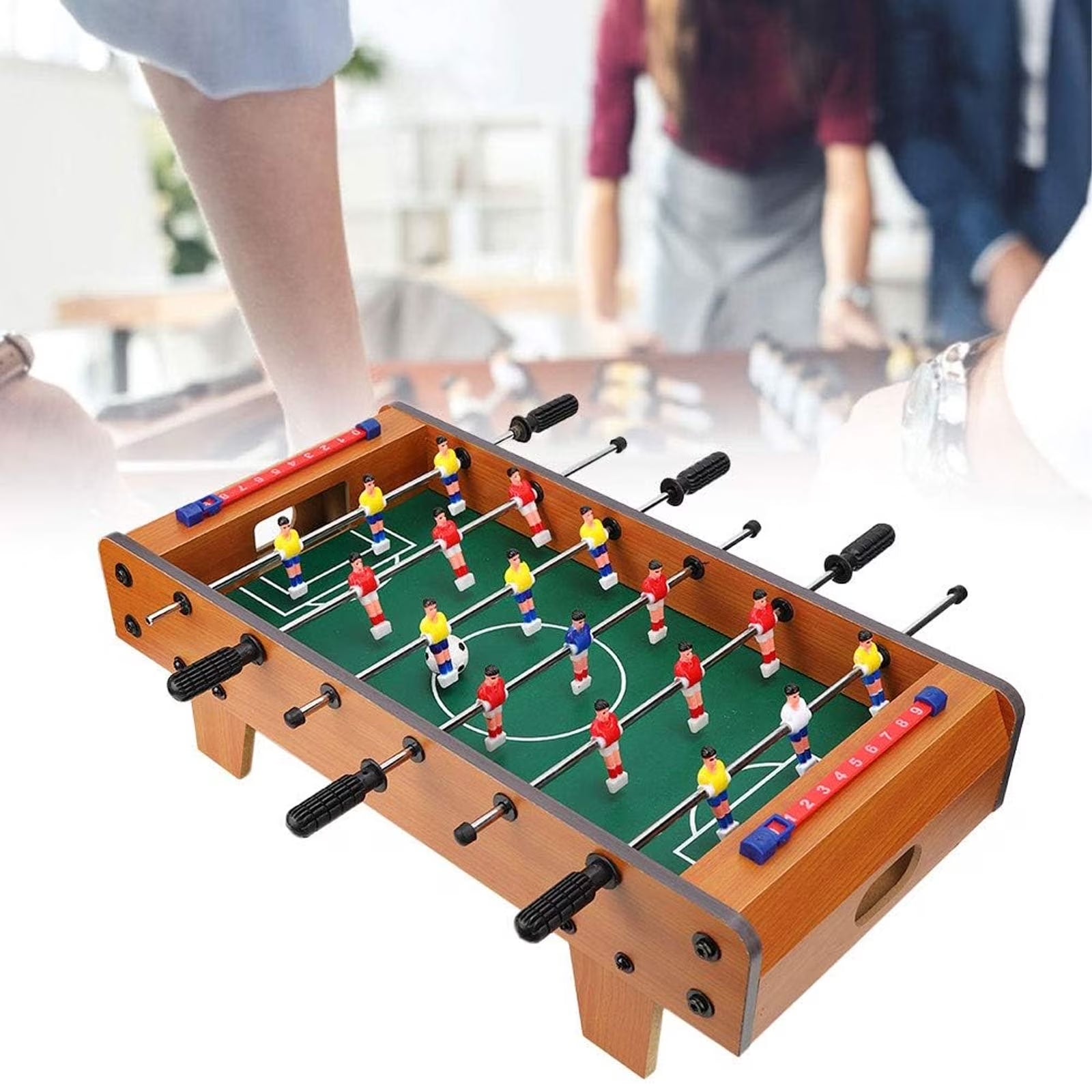 Mini Foosball Table, 20" Mini Tabletop Soccer Game with Score Keeper, Portable Football Game Set, Christmas Gift Football Sports Soccer Game Table for Home, Indoor Game Room, Bars, Party