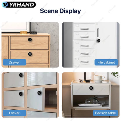 Fingerprint Drawer Lock Fingerprint Cabinet Lock for Valuable Private Storage Home or Office Drawers Cabinets Wardrobes