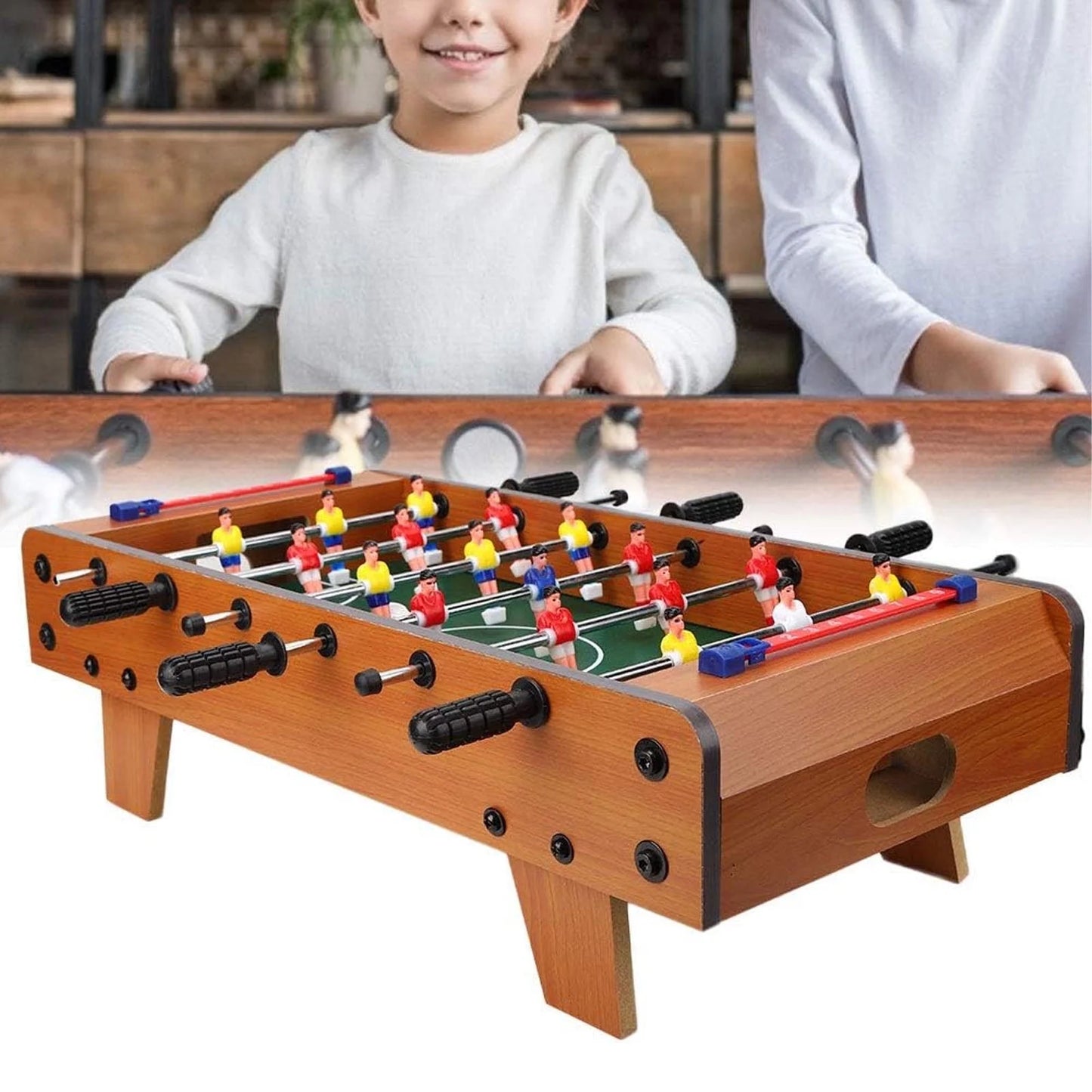 Mini Foosball Table, 20" Mini Tabletop Soccer Game with Score Keeper, Portable Football Game Set, Christmas Gift Football Sports Soccer Game Table for Home, Indoor Game Room, Bars, Party