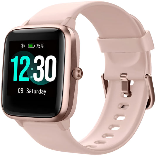 Fitness Tracker with Heart Rate Monitor, Smart Watch 1.3 Inches Color Touch Screen IP68 Waterproof Step Calorie Counter Sleep Monitoring Pedometer Watches Activity Tracker for Women Men Kids